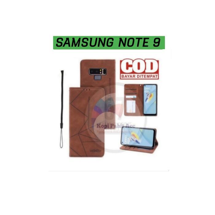 Gambar Case Samsung Note 9 Flip Cover Wallet Leather Case Sarung kulit Magnet - Coklat Tua, Samsung Note 9 dari Tripel x Part undefined Tokopedia