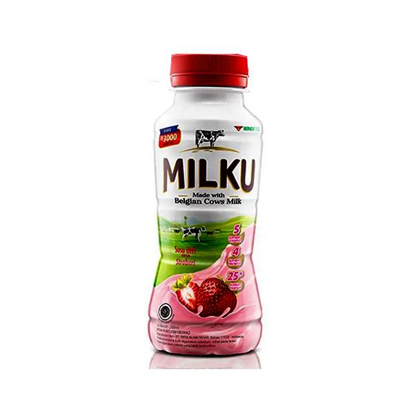 Gambar MILKU UHT STROBERI 200 ML dari Hypermart Sidoarjo undefined Tokopedia