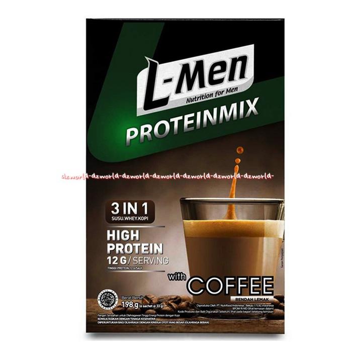 Gambar L-Men Proteinmix Coffee 3in1 High Protein 198gr Lmen Susu Rasa Kopi dari JB reff undefined Tokopedia
