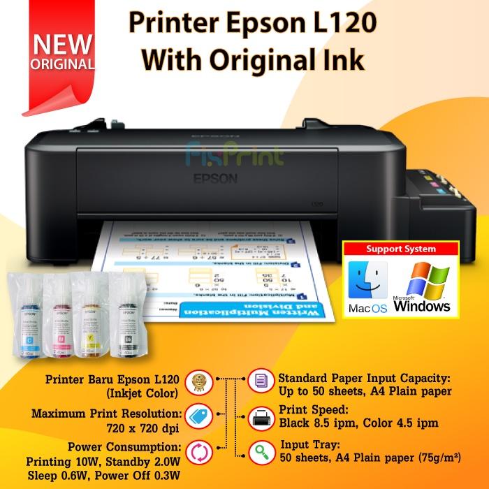 Jual PRINTER EPSON L120 INK TANK PRINTER EPSON L120 L 120 L120 INFUS