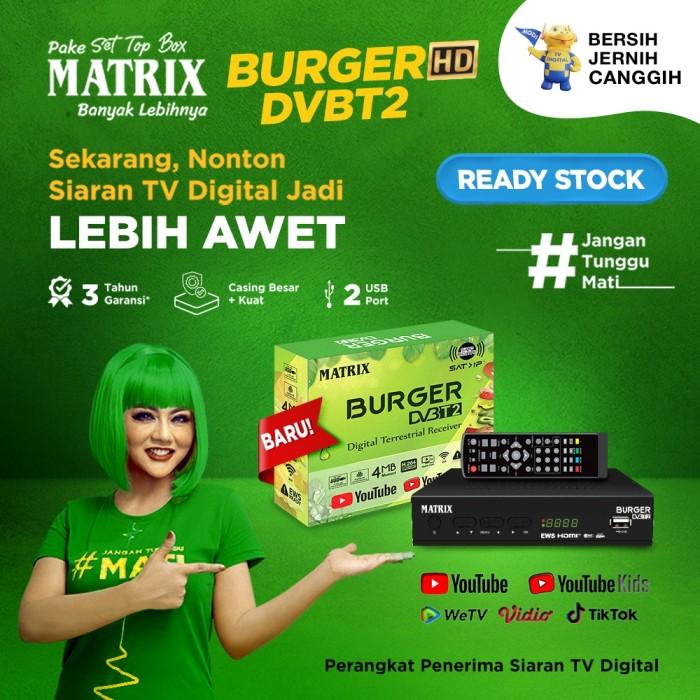 Gambar SET TOP BOX MATRIX DVBT2 BURGER HIJAU HD DIGITAL dari STRUMART ELEKTRONIK undefined Tokopedia