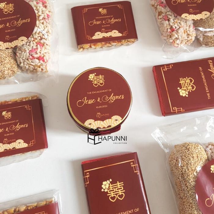 Gambar Kue Sangjit Custom Label Sangjit Teapai Wedding Engagement Gift Card dari AZIURA undefined Tokopedia