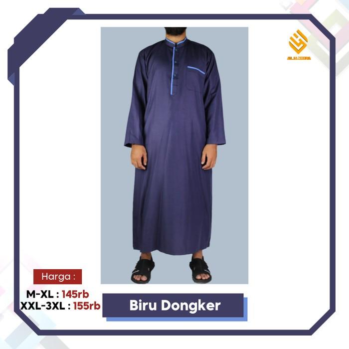 Gambar Jubah Muslim Laki Laki Arab Baju Koko Gamis Pria Saudi Dewasa Murah - Biru Dongker, L dari ALJAZEERA STORE undefined Tokopedia