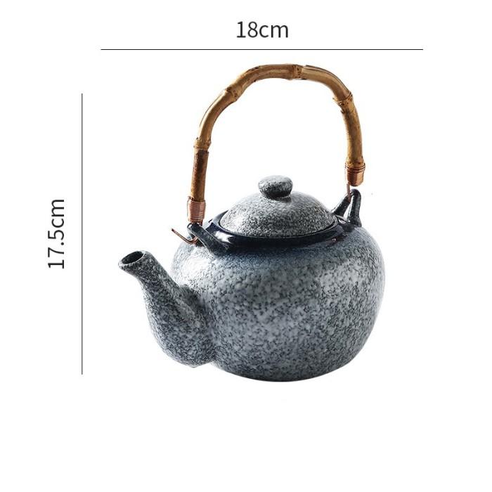 Gambar Mori Kettle Tea Pot / Teko Ketel Pot Teh Kopi Keramik Jepang Rustic 520ml Estetik Mewah - Blue Rhyme dari Eraque undefined Tokopedia