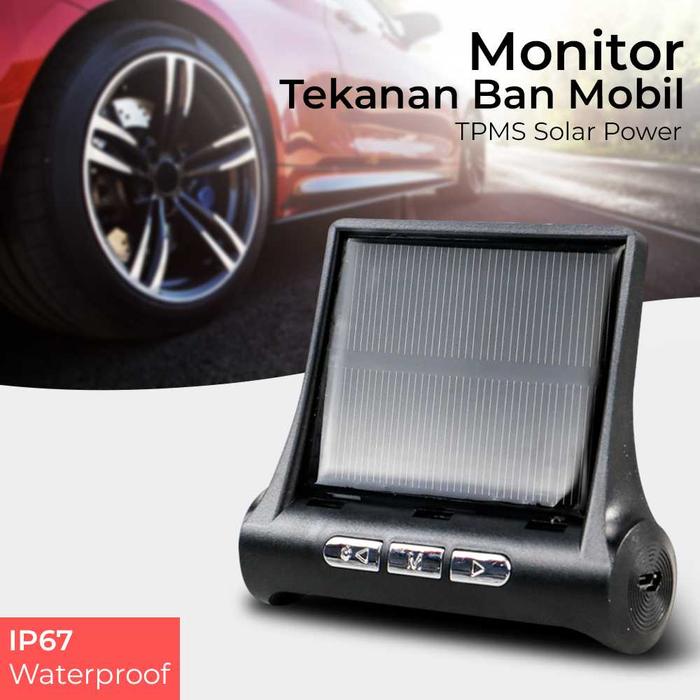 Gambar Yoelbaer Monitoring Tekanan Ban Mobil Wireless TPMS Solar Power - K10 - Hitam dari TOKO QU_NEW undefined Tokopedia
