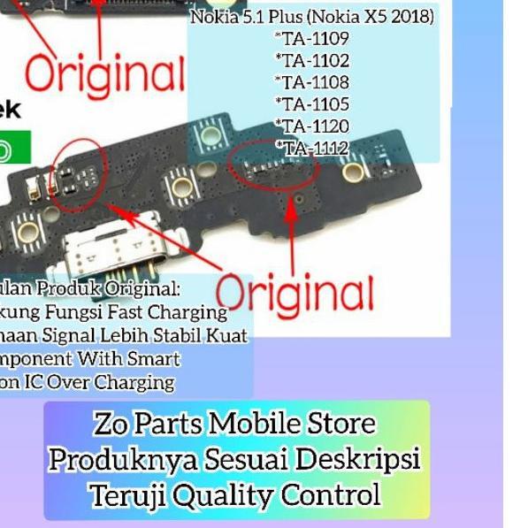 Jual ➩ Konektor Charger Type C Mic Nokia Plus Nokia X5 2018