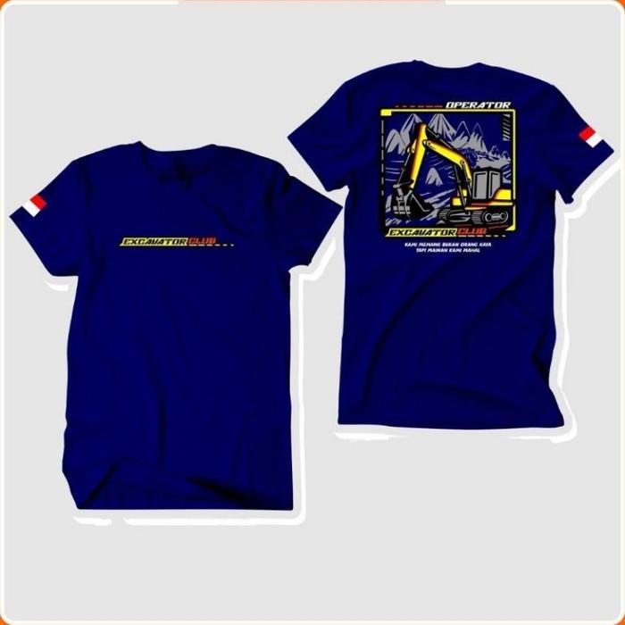 Gambar Kaos Excavator Club Kaos Operator Tambang Kaos Distro Pria - Navy, M dari Neemo Collection undefined Tokopedia