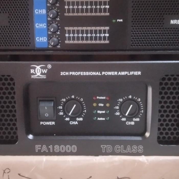 Gambar power Amplifier RDW FA18000 FA 18000 class TD 2 channel ORIGINAL dari Sound System Musik Malang undefined Tokopedia