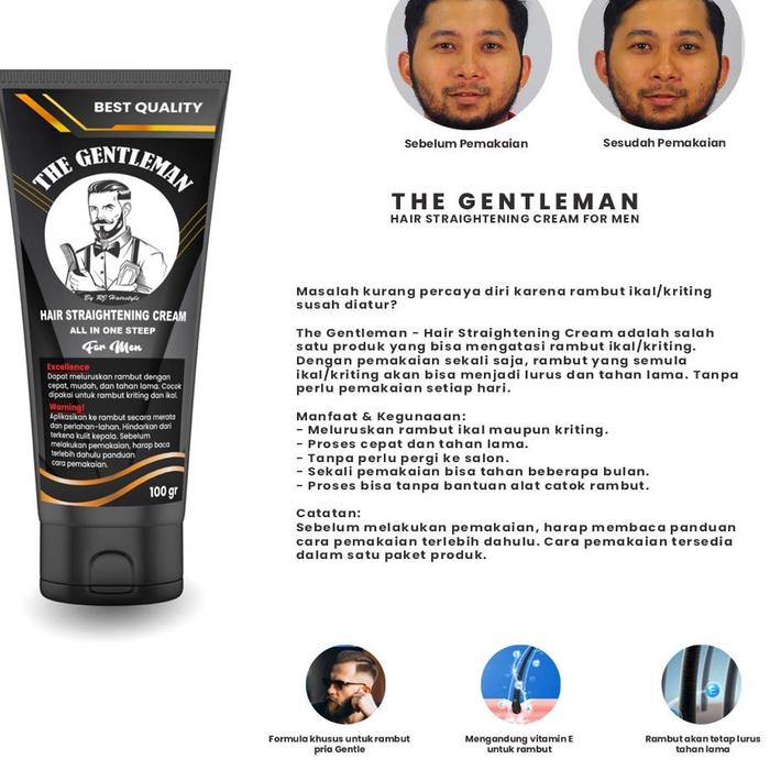 Gambar [KODE IKDWN] [PROMO] THE GENTLEMAN PELURUS RAMBUT PRIA PERMANEN dari Lamia Alnettaa undefined Tokopedia