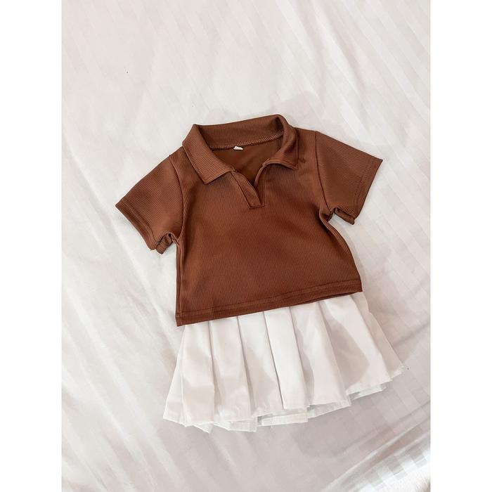 Gambar ATASAN BAJU ANAK PEREMPUAN // ELINE TOP - CHOCO, 1-2Y S dari Little Stu undefined Tokopedia