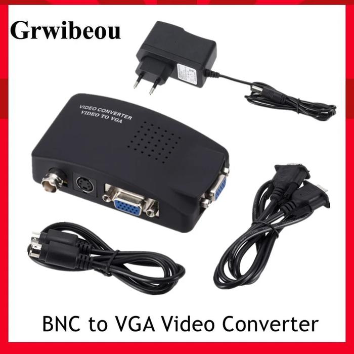 Grwibeou Bnc Vga Composite S-video To Vga Converter Video Converter