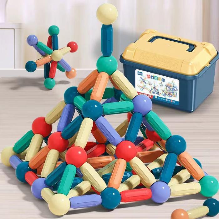 Gambar 【momo】cod 64/42/25pcs Set Diy Mainan Batang Blok Magnetik Building Bl dari abdul media undefined Tokopedia