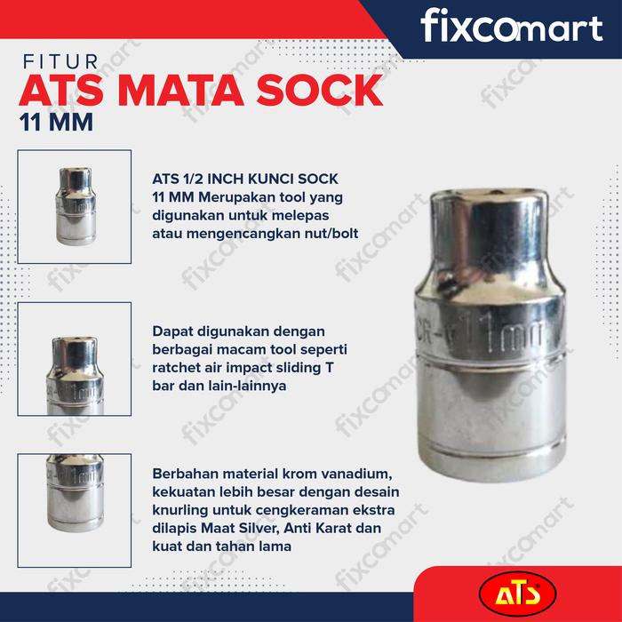 Gambar ATS Mata Sock 8 – 30 mm 6PT - 11 MM dari Fixcomart undefined Tokopedia