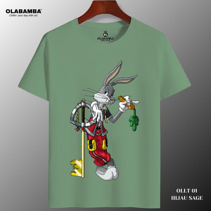 Gambar Kaos Distro Premium BUNNY OLLT 01 - OLLT 01 H.SAGE, XL dari OLABAMBA_NEW undefined Tokopedia
