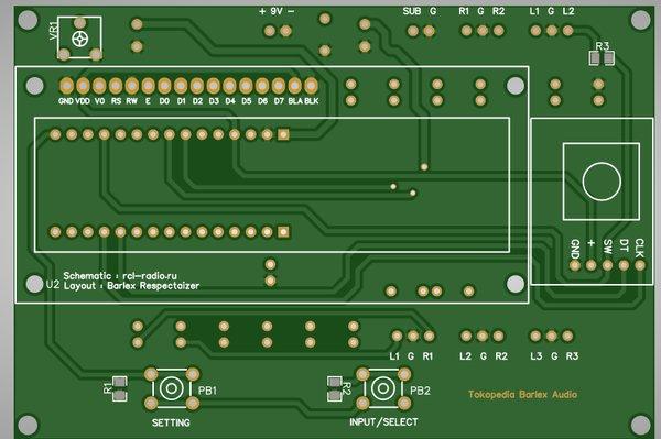 Jual PCB Tone control digital TDA7419 arduino audio processor - Jakarta