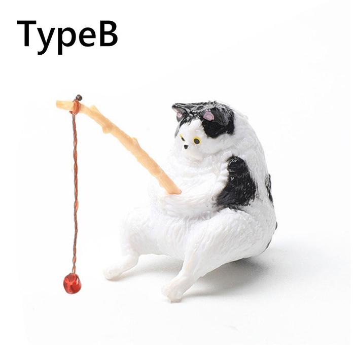 Gambar Patung Memancing Ornamen Streng Kucing Mancing Dekorasi Aquarium - Type B dari Soya Global undefined Tokopedia