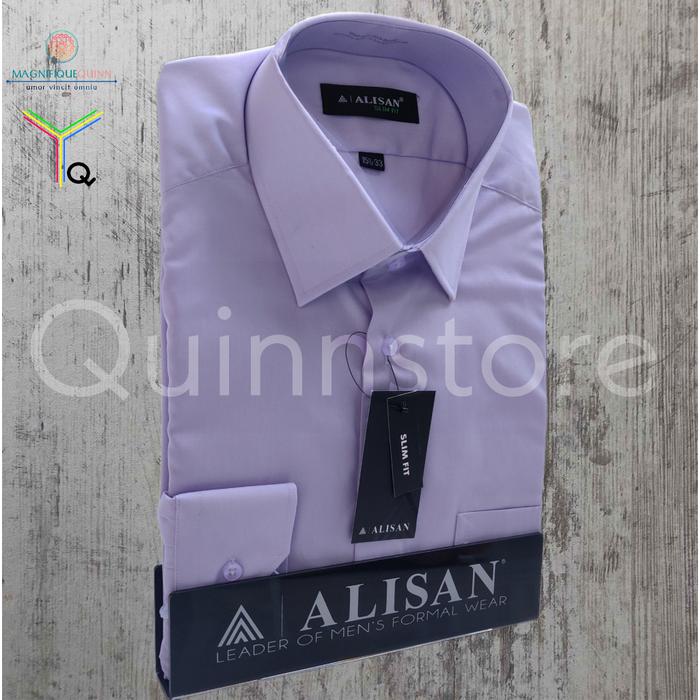 Gambar ALISAN  Kemeja Polos Lengan Panjang - SLIM FIT - Warna Ungu #1 - 15,5 dari ALISAN Store Jakarta undefined Tokopedia