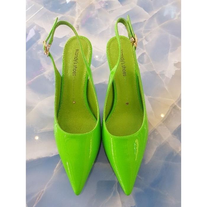 Gambar Mandy's Shoes - Heels Sandals - Akyla - Neon Green, 37 dari Mandy&#39;s Official undefined Tokopedia