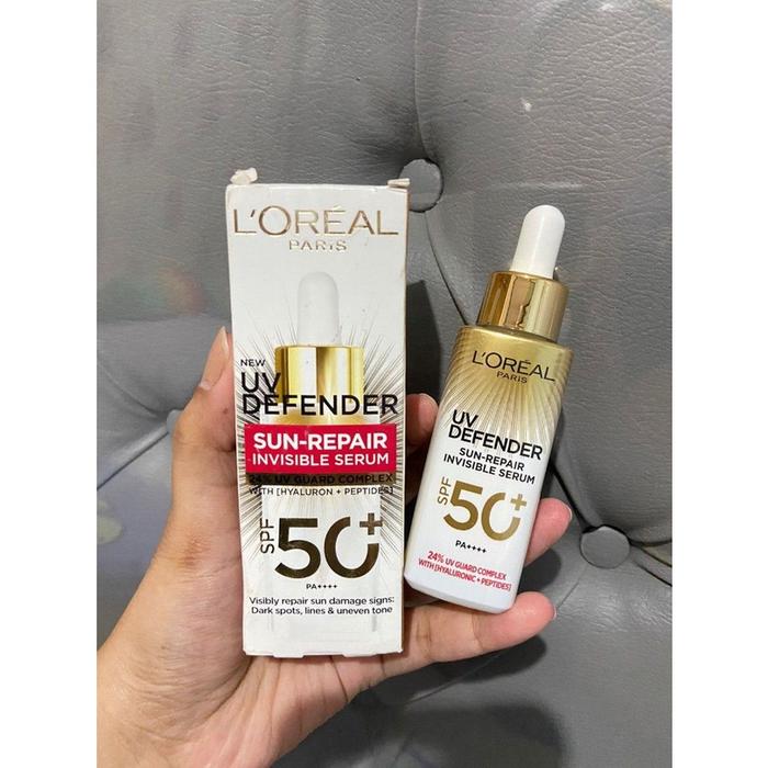 Gambar LOREAL UV DEFENDER SUN REPAIR INVISIBLE ANTI AGING SERUM - SHAREINJAR 5ML dari Noly_OS undefined Tokopedia
