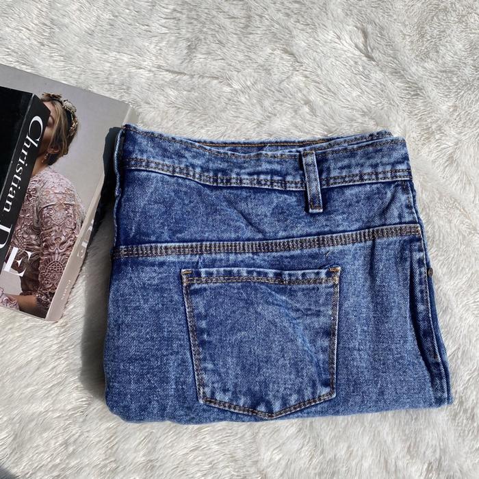 Gambar BOY FRIEND JEANS JUMBO JEANS JUMBO BB 100-120KG - Boy snow blu, 42 dari OMAH_MUSLIM STORE undefined Tokopedia