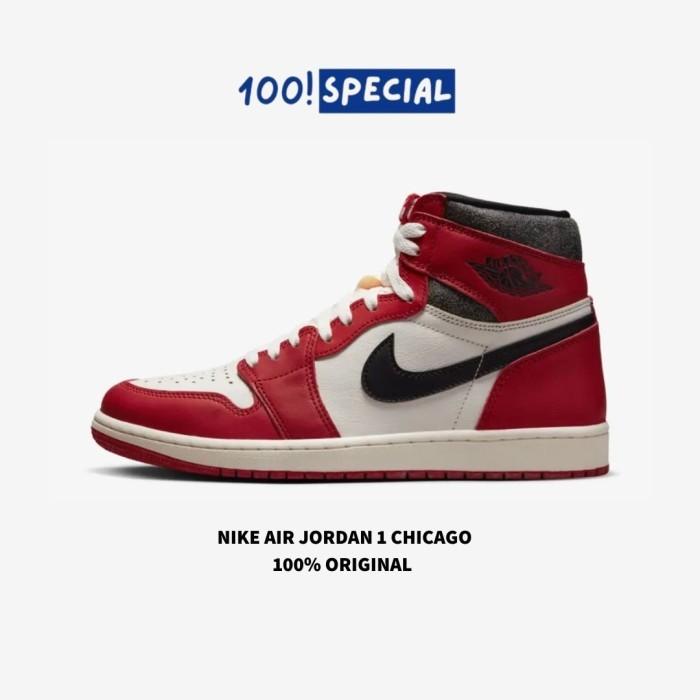 Gambar Sepatu Nike Air Jordan 1 High Chicago BNIB Original - 39 dari 2trusted Bandung undefined Tokopedia