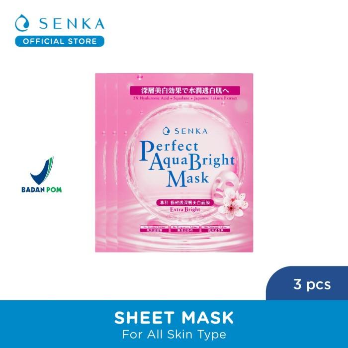 Gambar Senka Perfect Aqua Bright - Extra Bright Sheet Mask 3pcs dari Senka by FineToday undefined Tokopedia