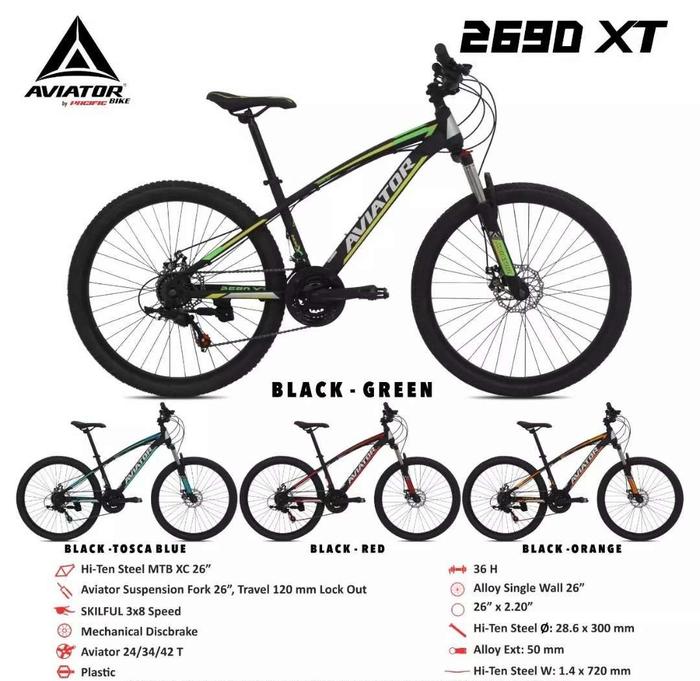Gambar TERMURAHHHPromo Sepeda Gunung Aviator AT2690XT 26" MTB Remaja-Dewasa S dari Celestixx undefined Tokopedia