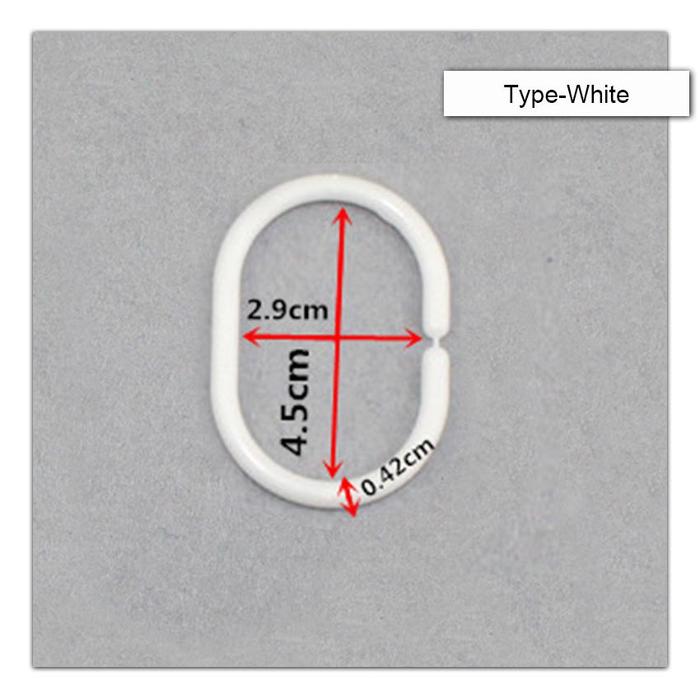 Gambar Ring shower curtain 12Pcs bening / Ring hordeng / Ring curtain Shower - White dari FunToys711 undefined Tokopedia