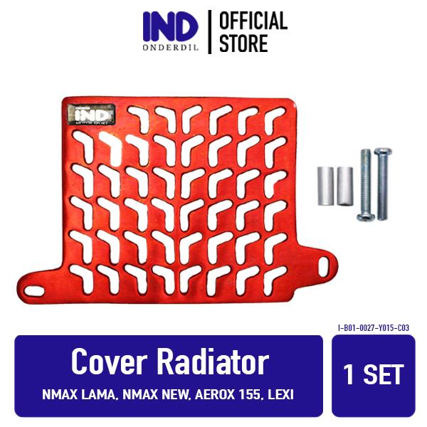 Gambar Cover Radiator IND Pattern CNC NMAX Aerox 155 Lexi Tutup Kipas Mesin - Merah dari IND Onderdil Kota Bandung Tokopedia