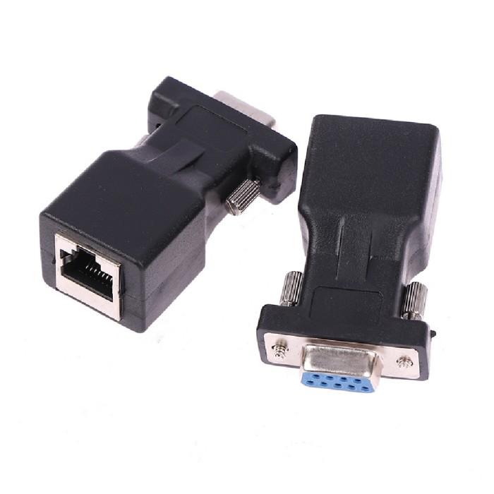 Jual aPG RS232 DB9 COM SERIAL TO RJ45 ETHERNET MALE OR FEMALE HIGH ...