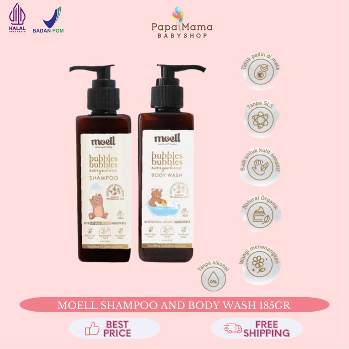 MOELL Bubbles Everywhere Body Wash Shampoo Sabun Shampoo Anak SHAMPOO
