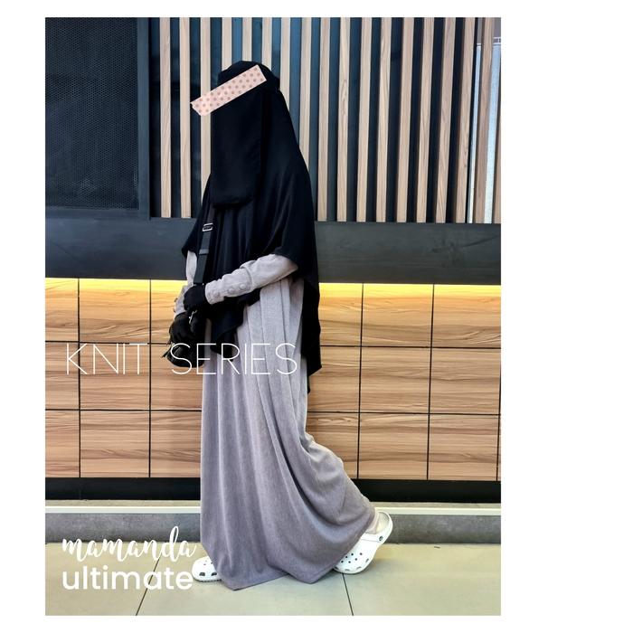 Gambar GAMIS REMAJA - DEWASA ABAYA BATWING BIRKIN KNIT By Mamanda - Black, M dari KEDAI BERKAH ONLINE SHOP Kab. Sleman Tokopedia