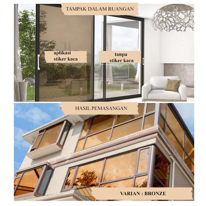 Gambar Sticker Wallsticker Stiker Wallstiker Kaca Satu Arah Kaca Film - BRONZE, 90CM X 2M dari visiaonlineshop undefined Tokopedia