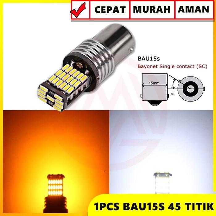 Gambar LAMPU LED SIGN SEIN MOBIL 1156 BAU15S 150 DERAJAT 45 TITIK 12 VOLT - Kuning, 180 derajat dari PRABU LED undefined Tokopedia