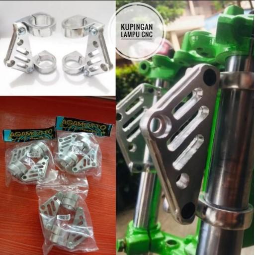 Gambar KUPINGAN LAMPU CINCIN CNC BREKET AS 31 33 41 CB GL hitam silver krome - 31 HITAM dari painstor undefined Tokopedia