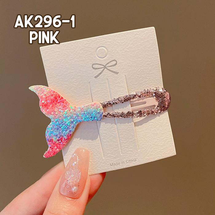 Gambar Jepit Rambut Korea Anak Mermaid Manik Warna Hairclip Aksesoris AK296 - 1-PINK dari NOMIDE STORE undefined Tokopedia