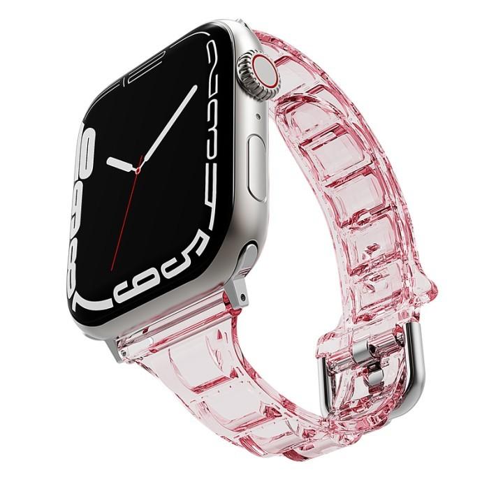 Gambar Transparent StrapApple Watch 38mm 41mm 42mm 44mm 45mm 49mm Airbag TPU - Merah Jambu, 38/40/41mm dari iKee Amo undefined Tokopedia