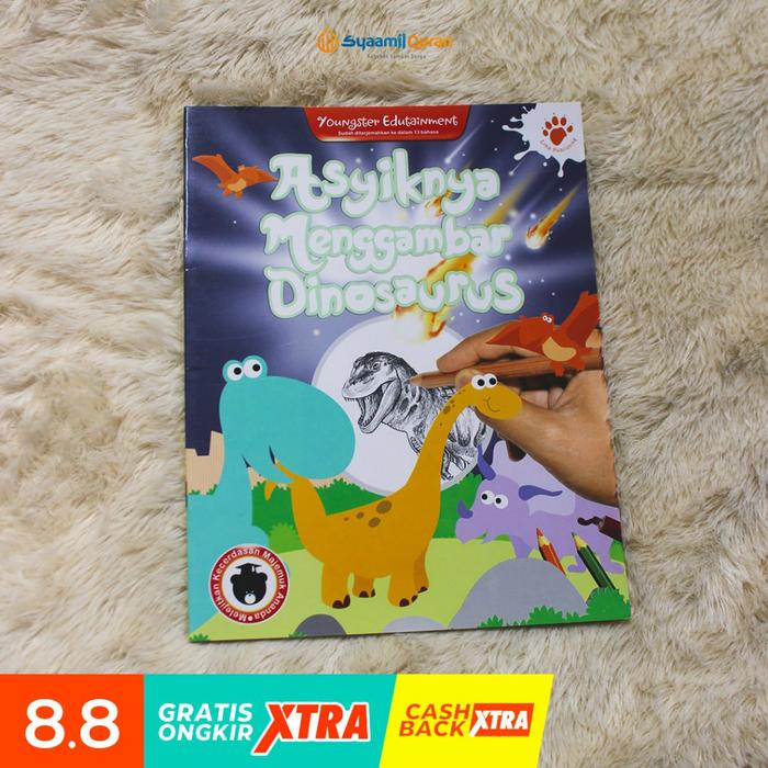 Gambar Buku Belajar Menggambar Mewarnai Anak Syaamil - Full Color - Dinosaurus dari Syaamil Quran_NEW undefined Tokopedia