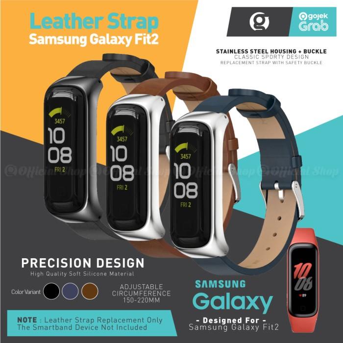 MIJOBS Leather Wrist Strap Kulit for Samsung Galaxy Fit2 (FIT 2) BLUE