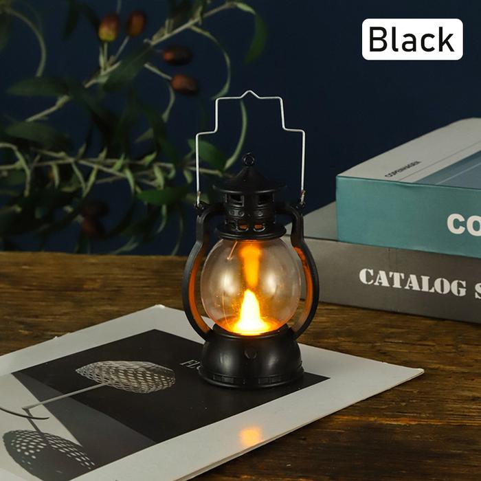 Gambar Lampu Lentera LED Camping Gantung Tenda Vintage Lampu Tidur Hiasan - Black dari IDT4 undefined Tokopedia
