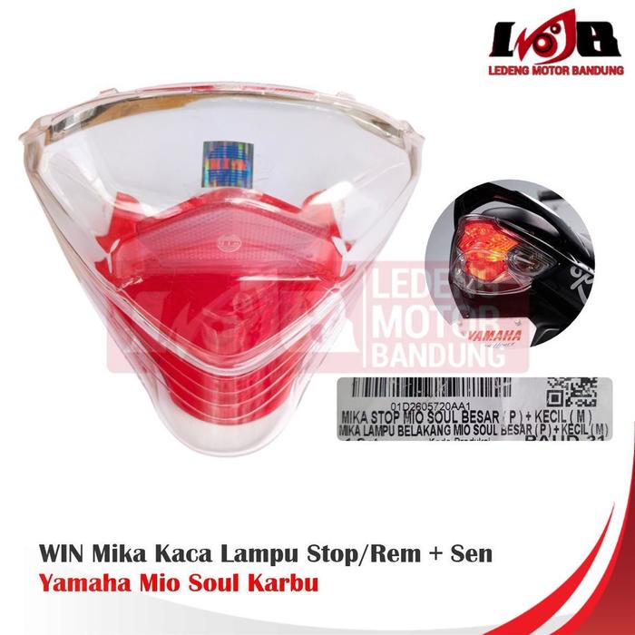 Gambar Win Mika Stop Rem + Kaca Lampu Yamaha Mio Soul Karbu 1 Set Belakang dari Ledeng Motor Bandung undefined Tokopedia