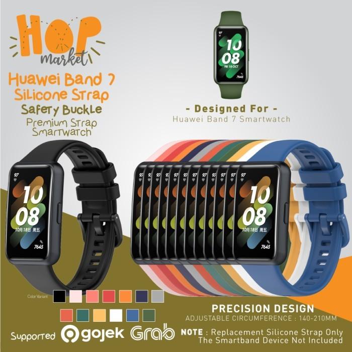 Gambar Silicone Strap Tali Jam for Huawei Band 7 Silikon Rubber Wrist Band7 - GREY dari hop market undefined Tokopedia