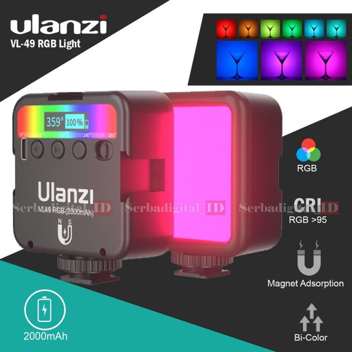 Gambar Ulanzi Vl49 Rgb Light Led Lampu Portable Magnetic Video Photo Camera dari catkuning122 undefined Tokopedia