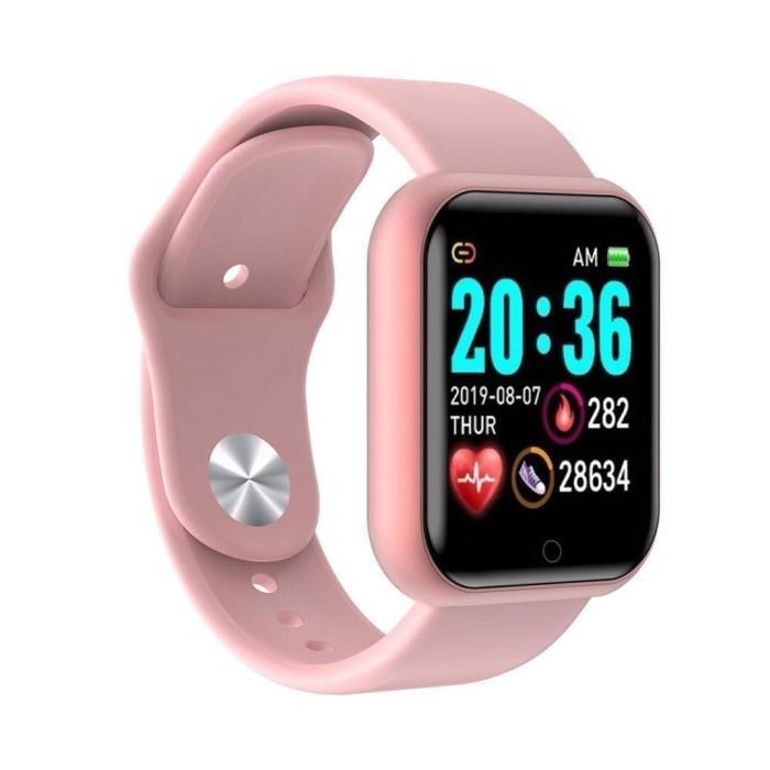 Gambar JAM Smartwatch Y68 Anti Air IP67 Asisten Olahraga Jam Tangan Pintar - pink dari iKee Amo undefined Tokopedia