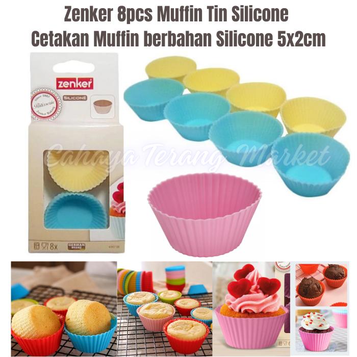 Gambar Zenker 8pcs Cetakan Silikon Mini Putu Ayu Puding Kue Talam Muffin Cup dari Cahaya Terang Market undefined Tokopedia