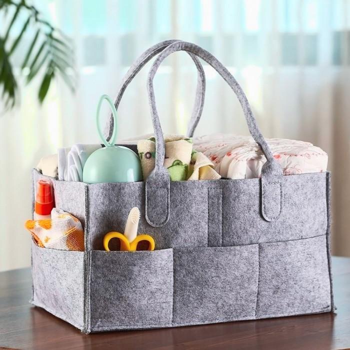 Gambar Rak Organizer Perlengkapan Bayi Baby Diaper Caddy Bag - Gray dari Toko Bahagia AR Semarang undefined Tokopedia