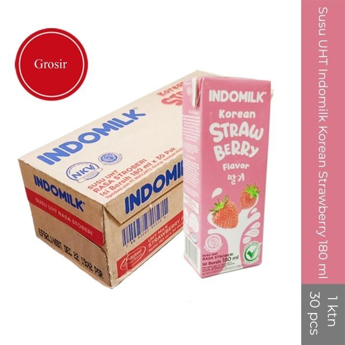 Gambar Susu UHT Indomilk Korean Strawberry 1 ktn 30pcs Susu Kemasan dari 7-Grosir undefined Tokopedia