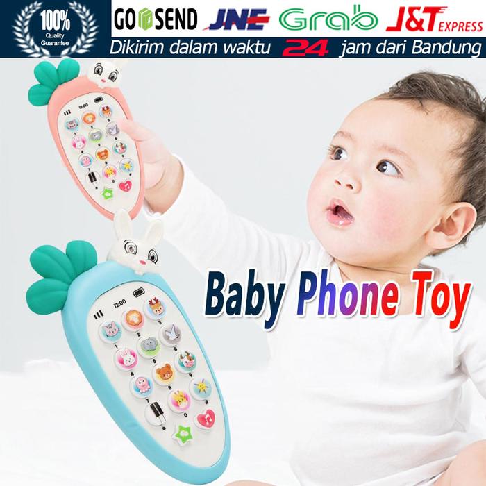 Gambar Mainan Simulasi Handphone Kartun Wortel Bisa Digigit Dengan Musik dari tokosoraya_ undefined Tokopedia