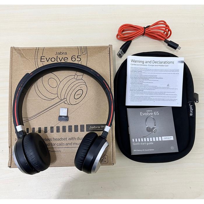 Wireless Bluetooth Jabra Evolve 65 Stereo Ms Link 370 Jual JABRA