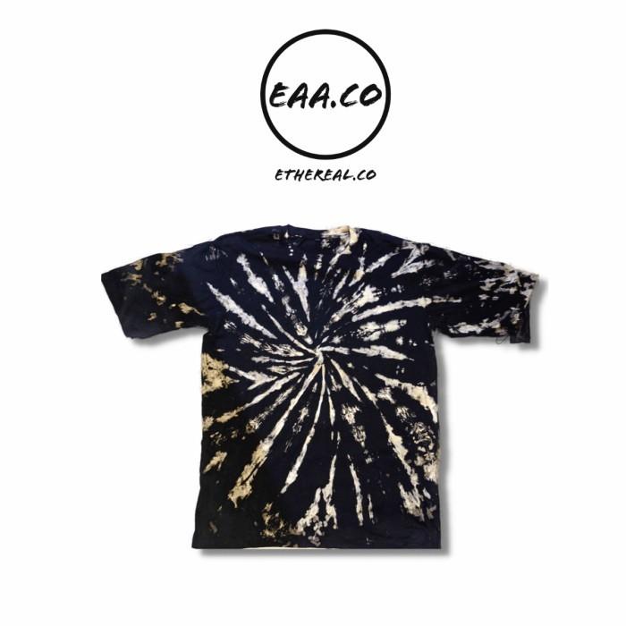 Gambar Kaos Tie Dye Cotton Combed 30s. Spiral Hitam Putih - Hitam, M dari Etherealco undefined Tokopedia